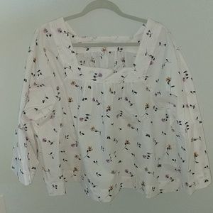 Madewell floral blouse